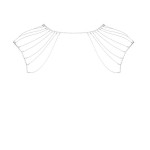 Metallic schouder rug ketting